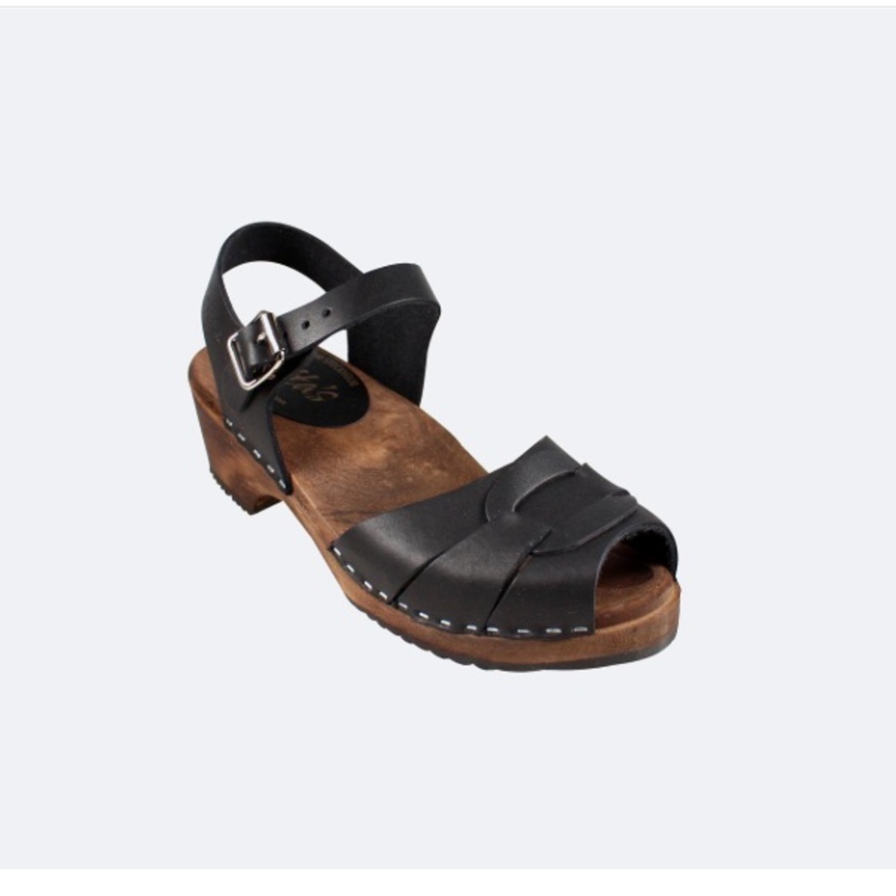 Lotta's from Stockholm Low Peep Toes - Black EU 38